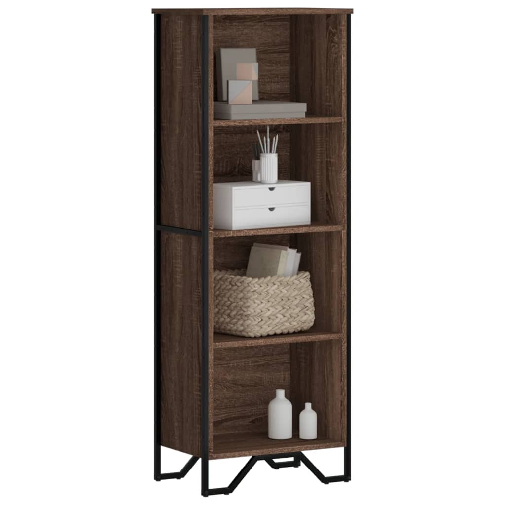 Bookshelf Brown Oak Look 50x31x137.5 cm Wood Material