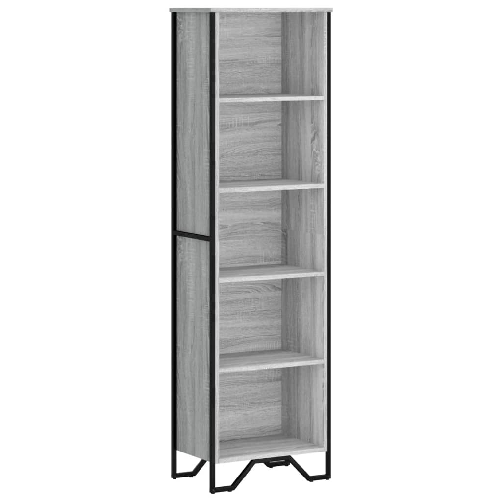 Bookshelf Gray Sonoma 50x31x169 cm Wood Material