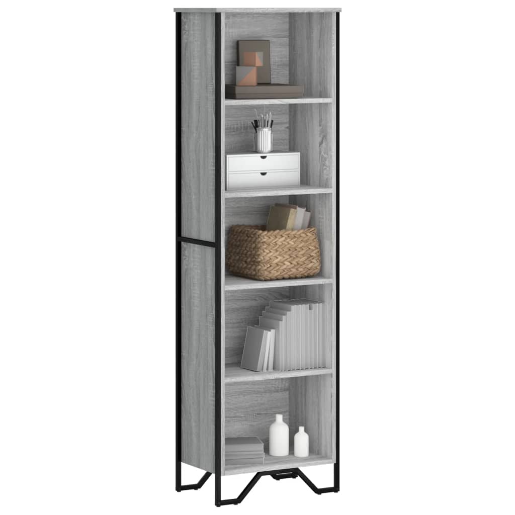 Bookshelf Gray Sonoma 50x31x169 cm Wood Material