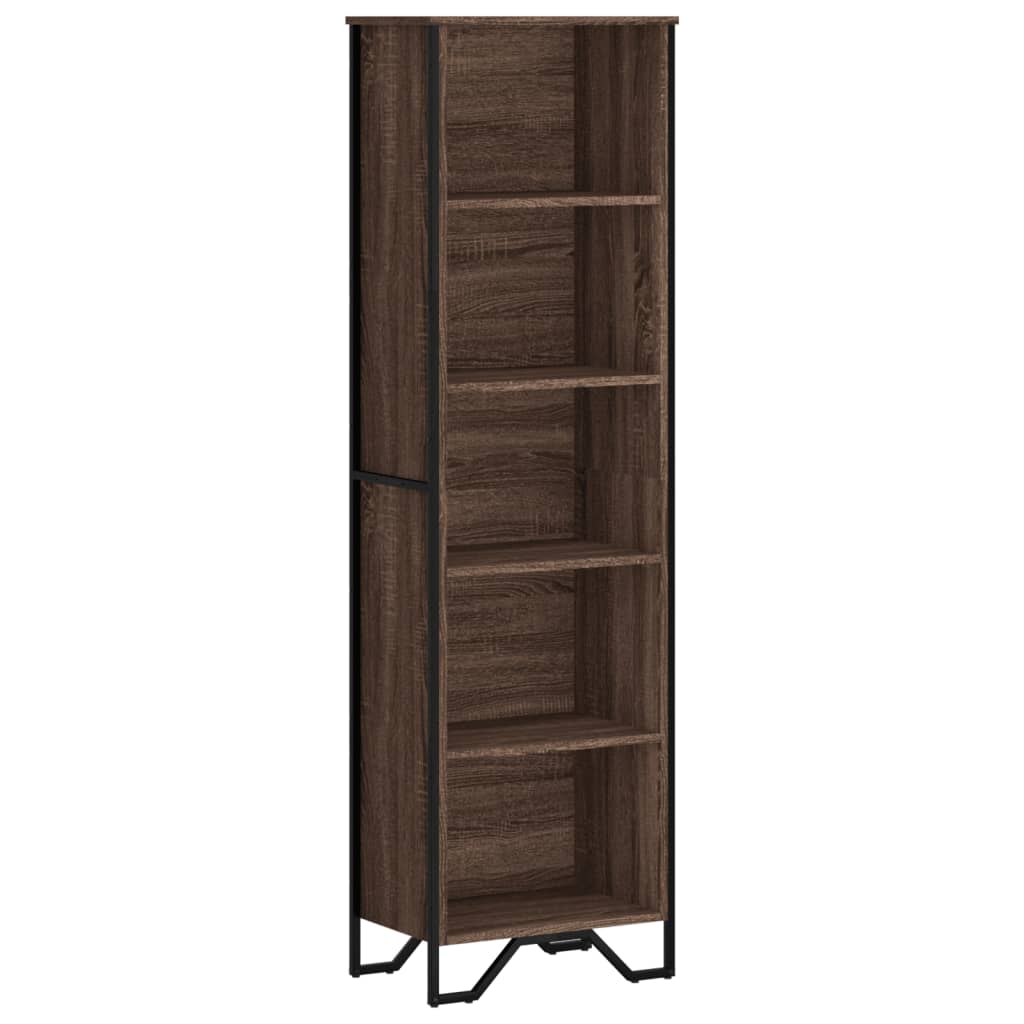 Bookshelf Brown Oak Look 50x31x169 cm Wood Material