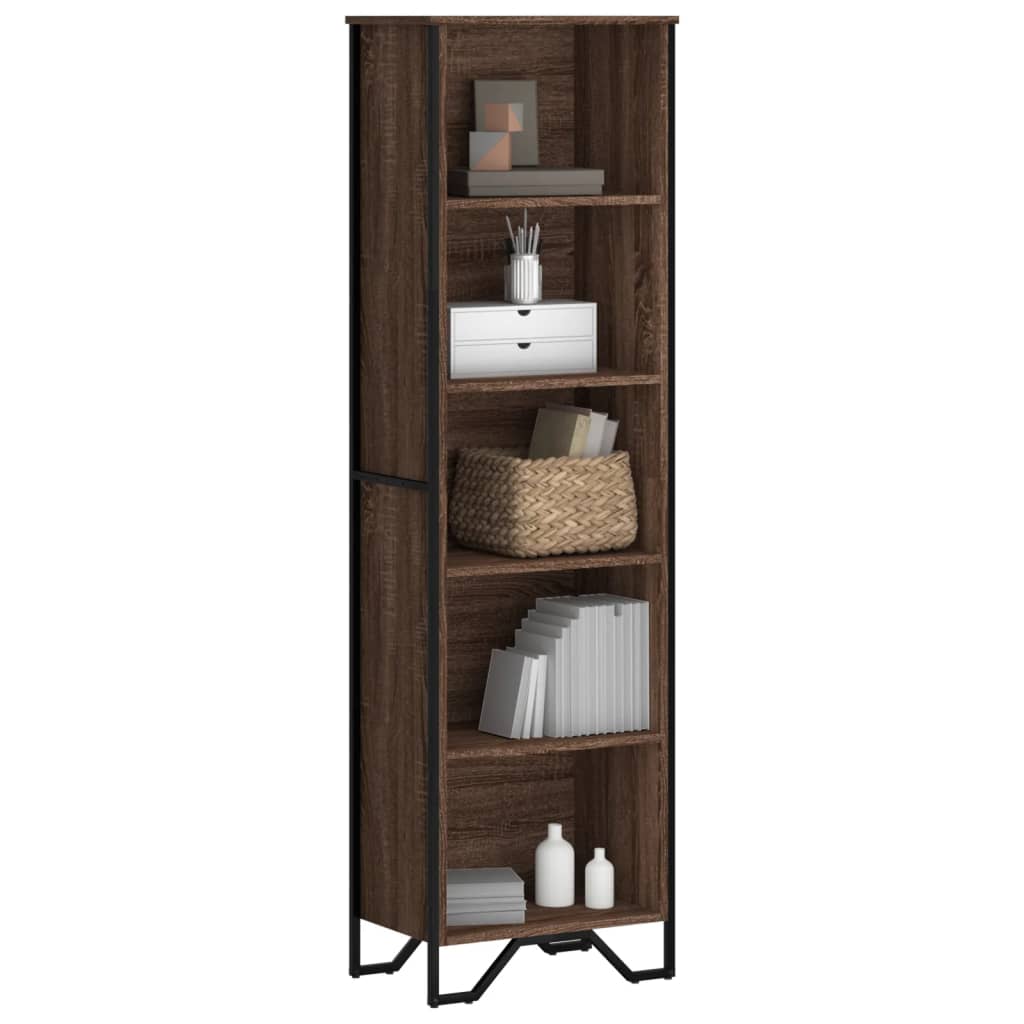 Bookshelf Brown Oak Look 50x31x169 cm Wood Material