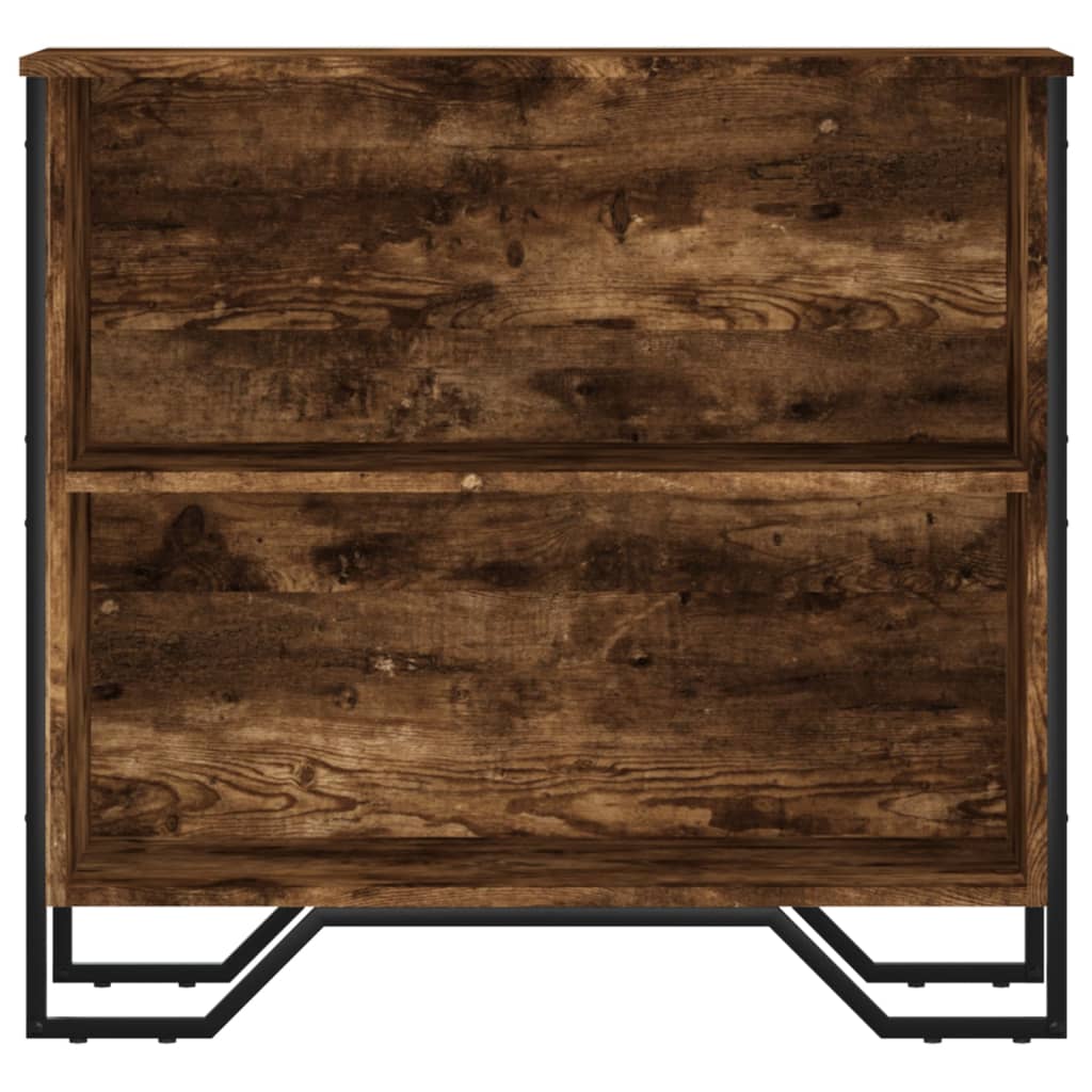 Bookshelf Smoked Oak 80x31x74.5 cm Wood Material