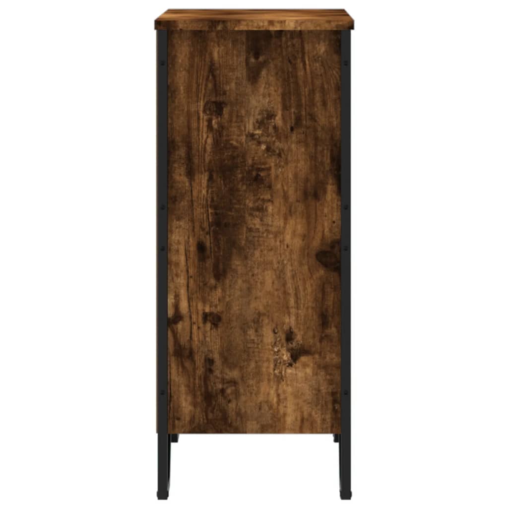 Bookshelf Smoked Oak 80x31x74.5 cm Wood Material