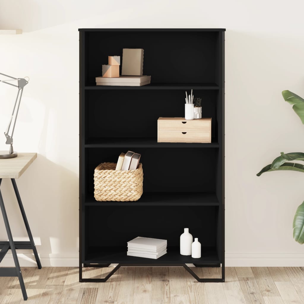 Bookshelf Black 80x31x137.5 cm Wood Material