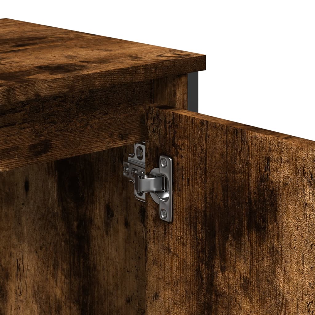 Washbasin base cabinet smoked oak 60x35x60 cm wood material