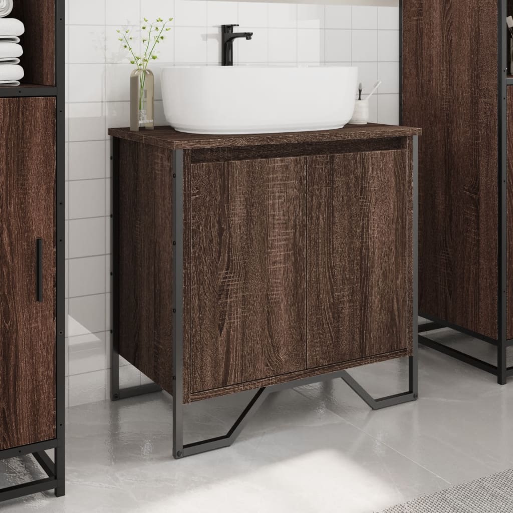 Washbasin Cabinet Brown Oak Look 60x35x60 cm