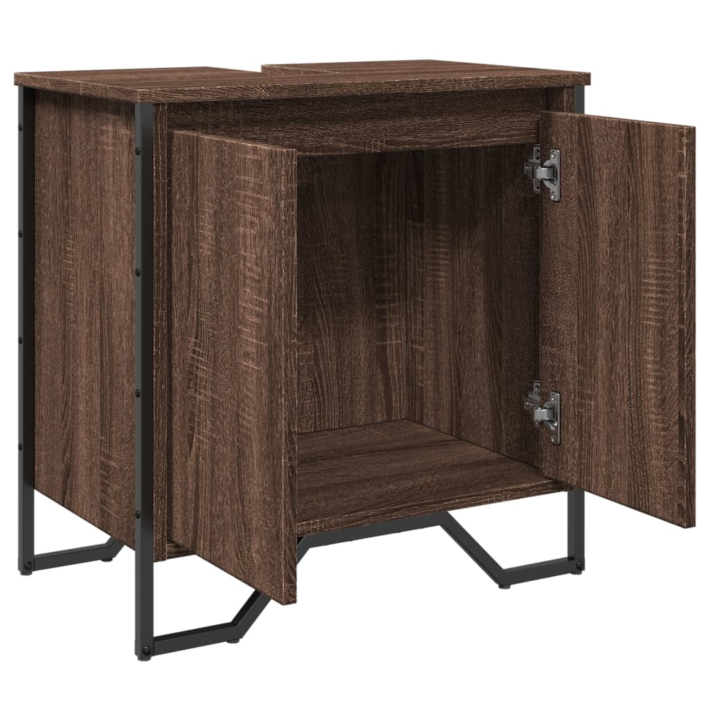 Washbasin Cabinet Brown Oak Look 60x35x60 cm