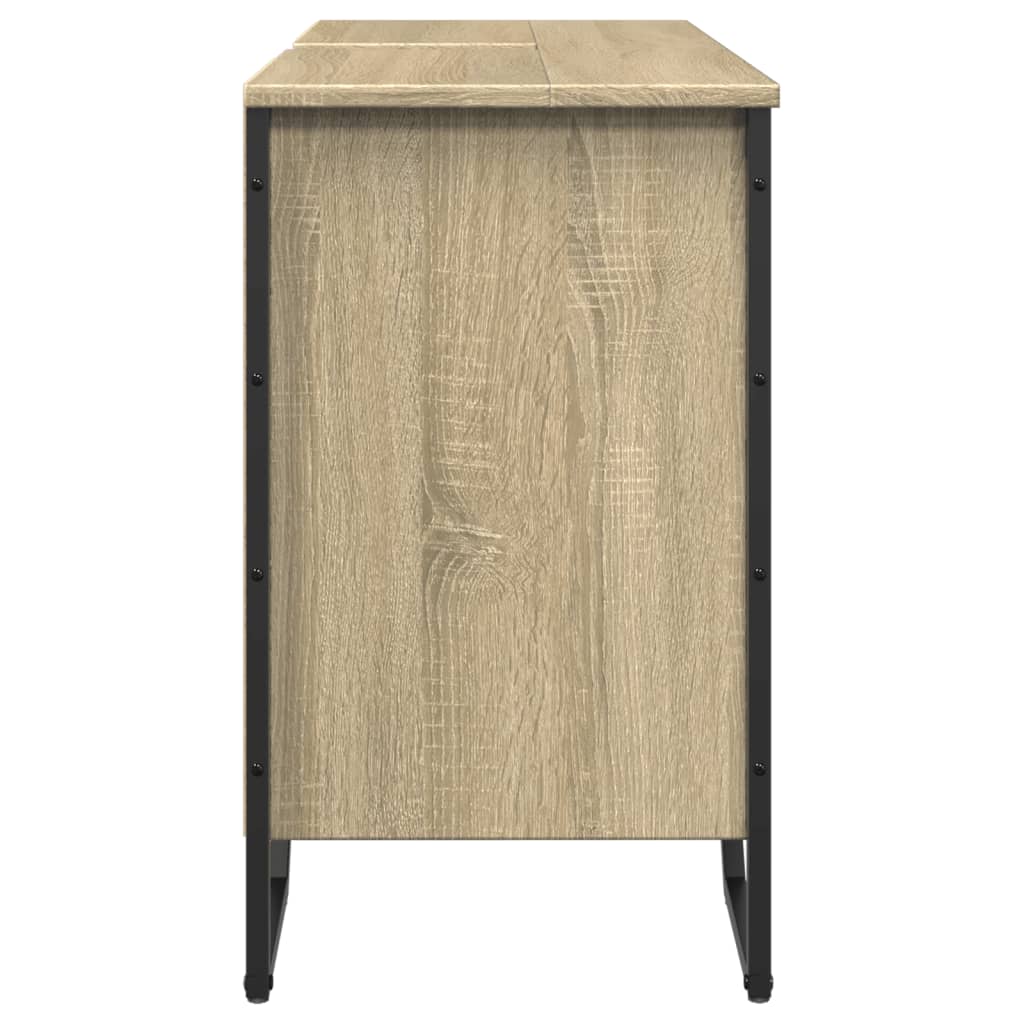 Washbasin base cabinet Sonoma oak 91x35x60 cm wood material