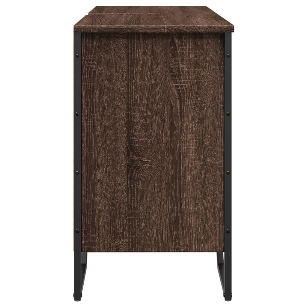 Washbasin Cabinet Brown Oak Look 91x35x60 cm