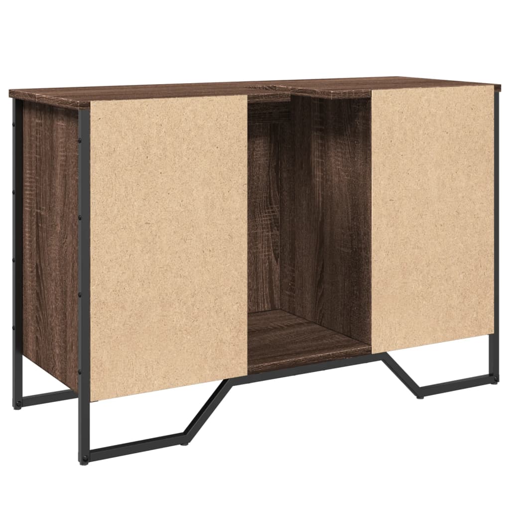 Washbasin Cabinet Brown Oak Look 91x35x60 cm