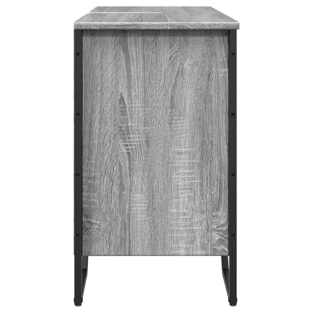 Washbasin Cabinet Grey Sonoma 91x35x60 cm Wood Material