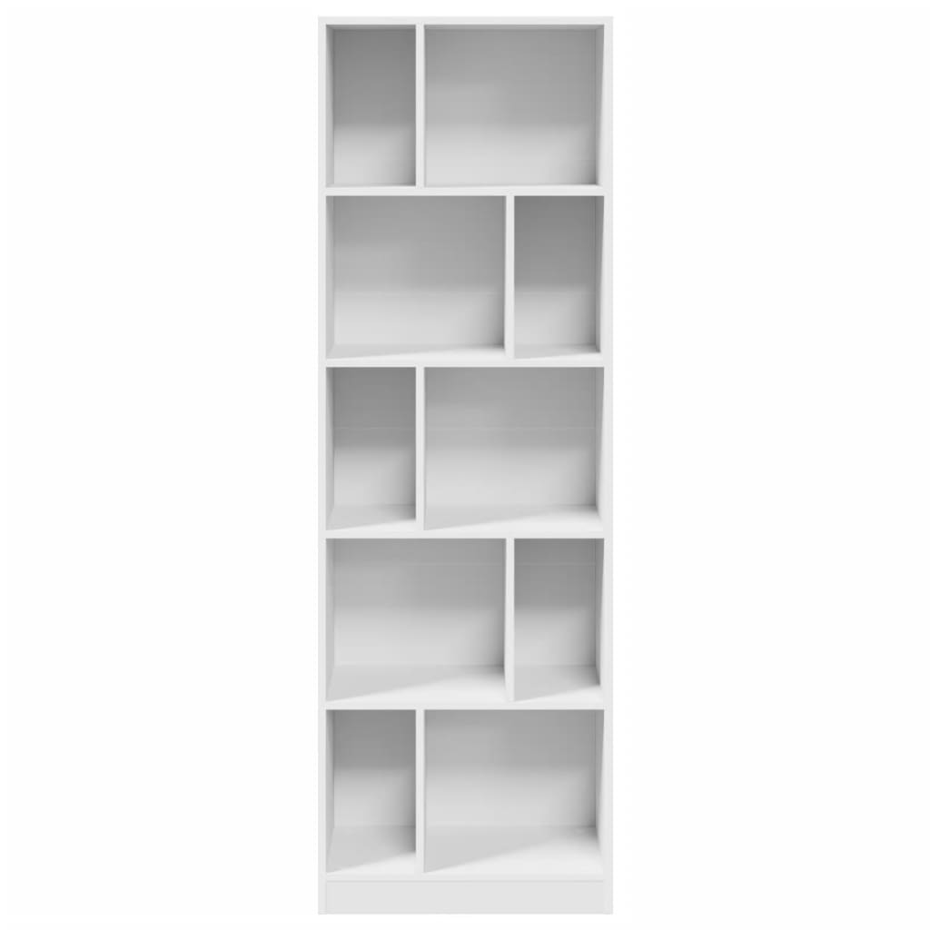 Bookshelf White 57x28.5x174 cm Wood Material