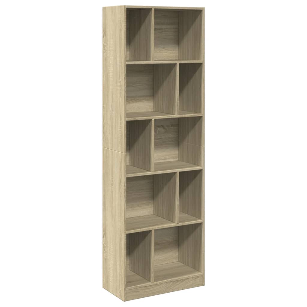 Bücherregal Sonoma-Eiche 57x28,5x174 cm Holzwerkstoff