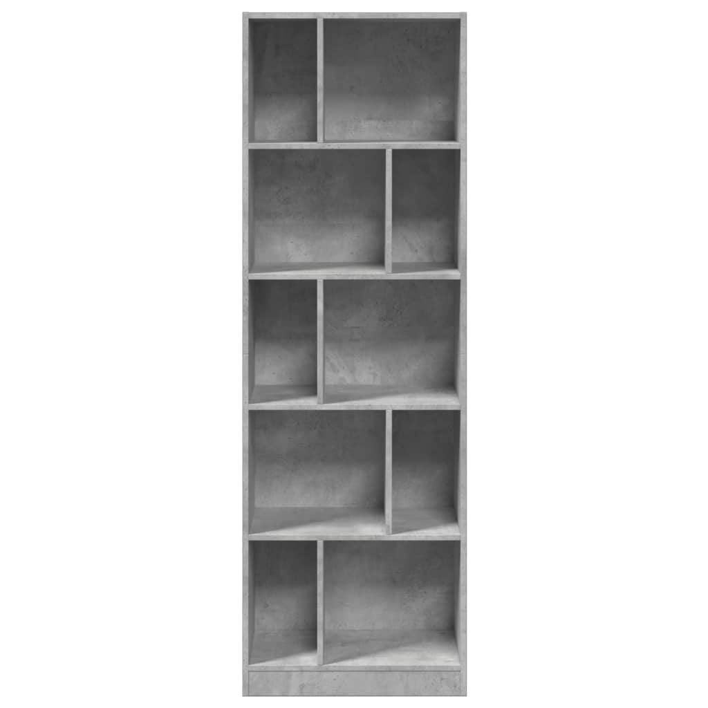 Bookshelf Concrete Grey 57x28.5x174 cm Wood Material