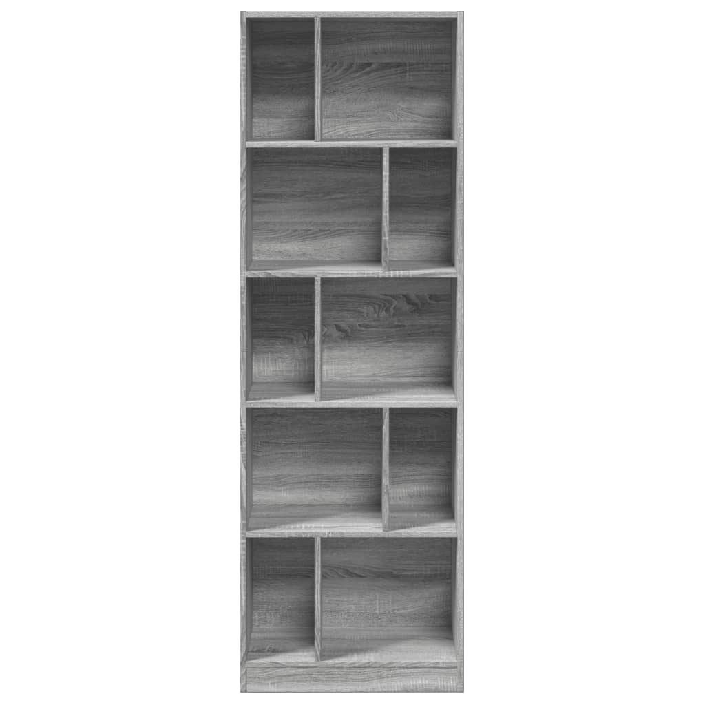 Bookshelf Gray Sonoma 57x28.5x174 cm Wood Material