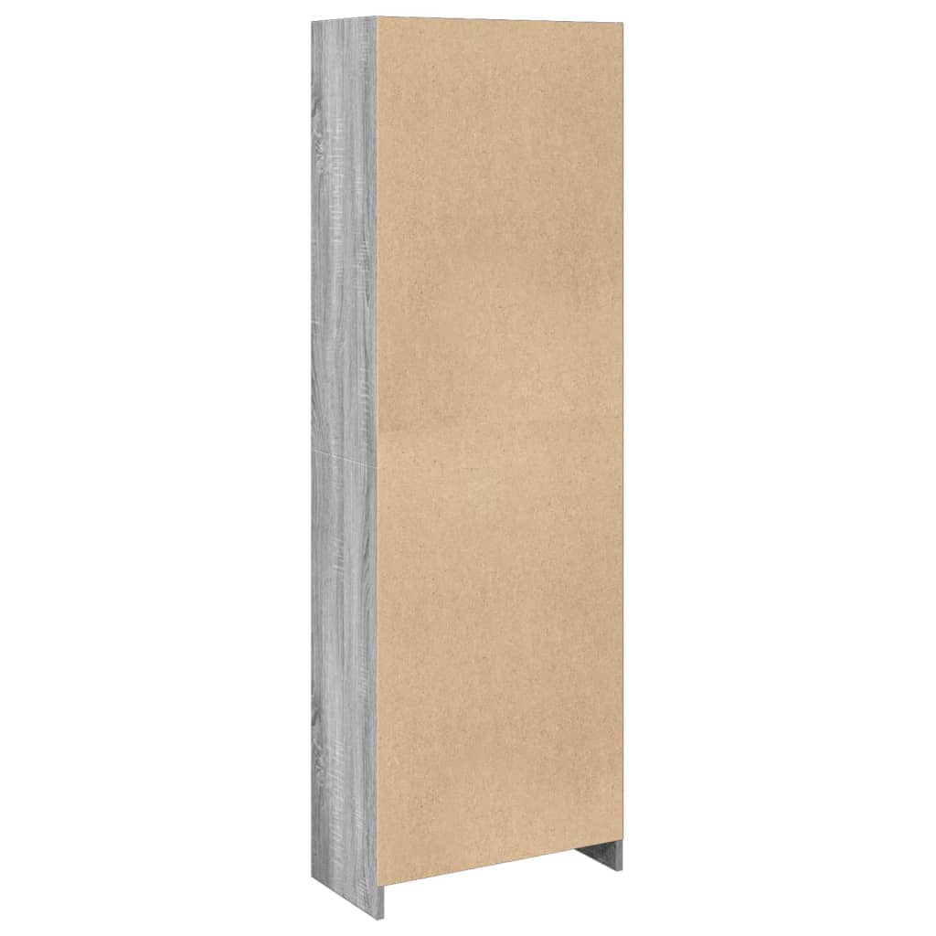 Bookshelf Gray Sonoma 57x28.5x174 cm Wood Material