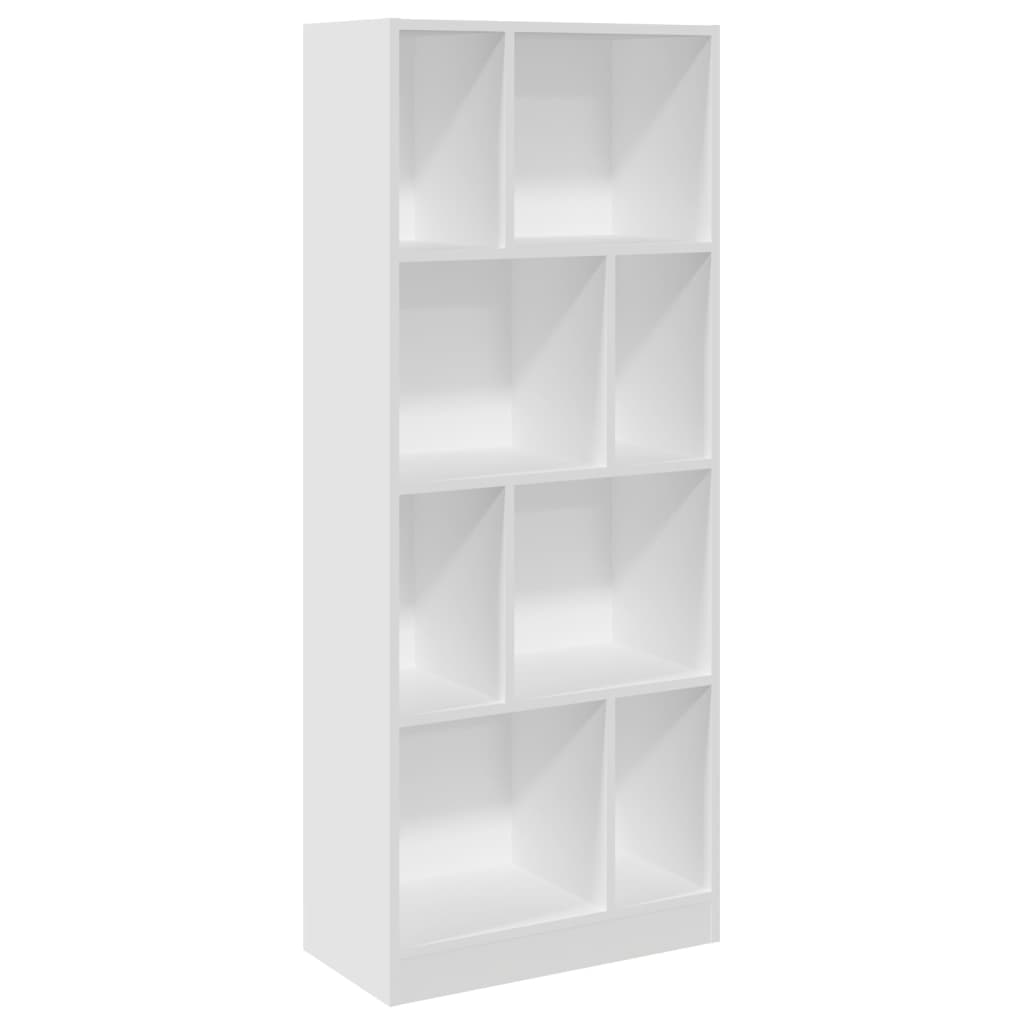 Bookshelf White 57x28.5x141 cm Wood Material