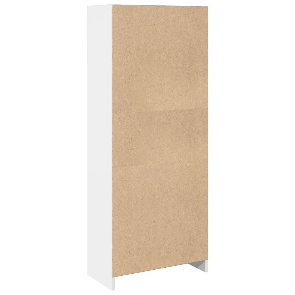 Bookshelf White 57x28.5x141 cm Wood Material