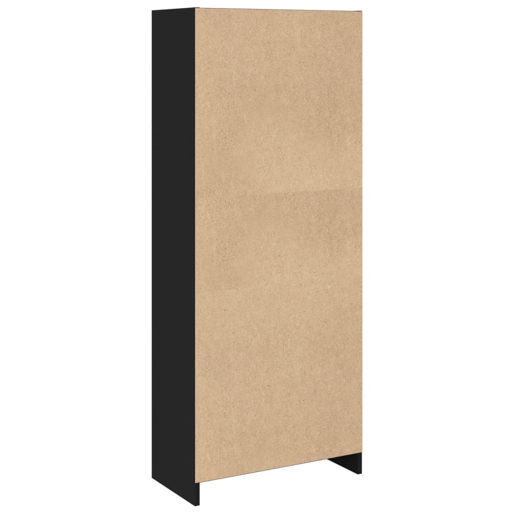 Bookshelf Black 57x28.5x141 cm Wood Material