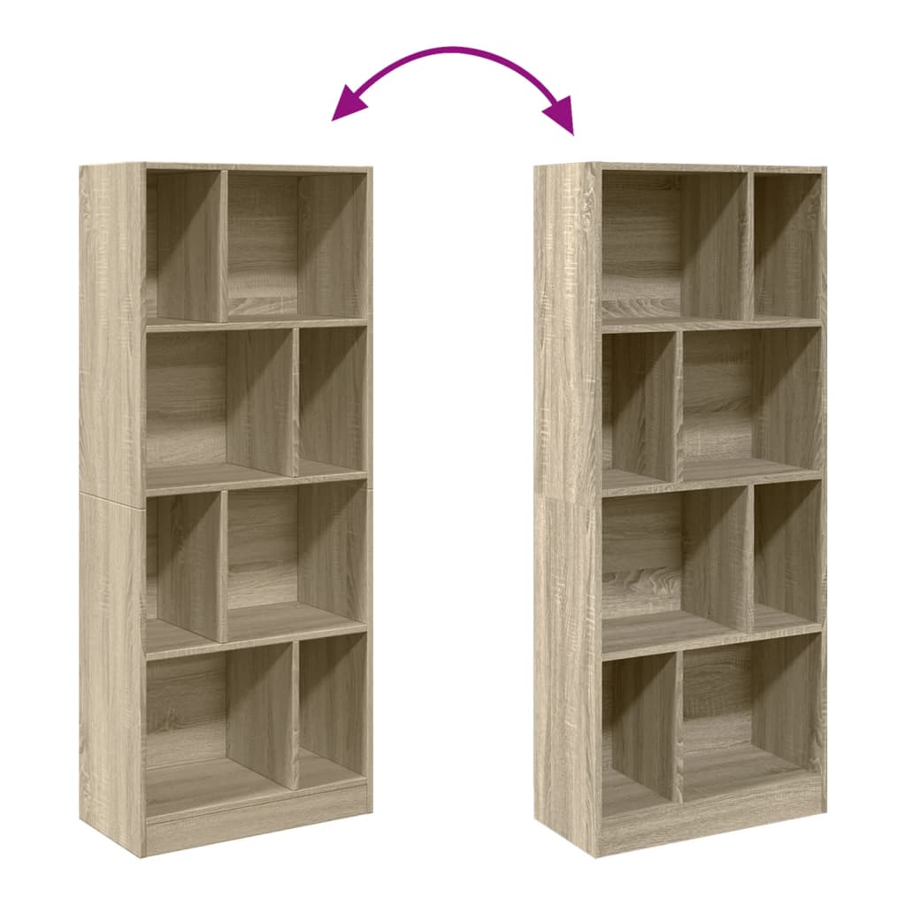 Bookshelf Sonoma Oak 57x28.5x141 cm Wood Material