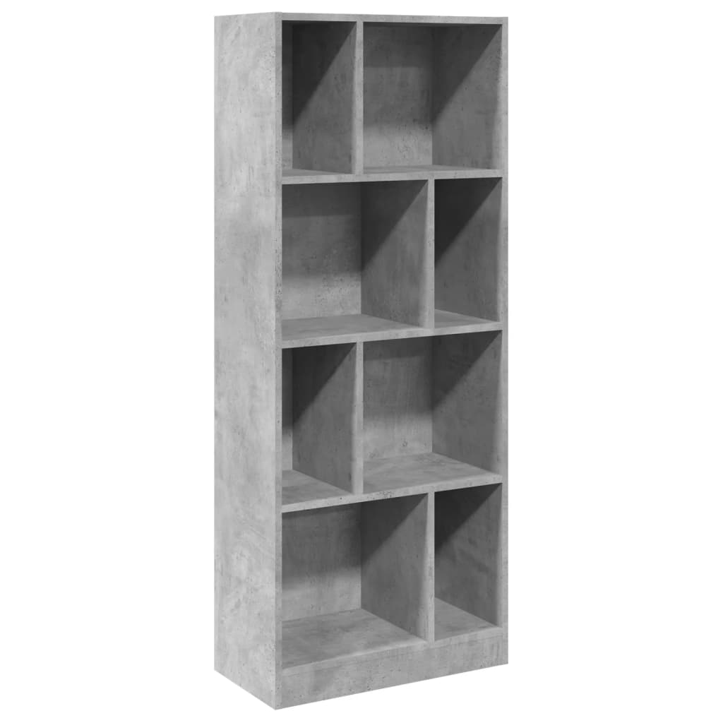 Bookshelf Concrete Grey 57x28.5x141 cm Wood Material