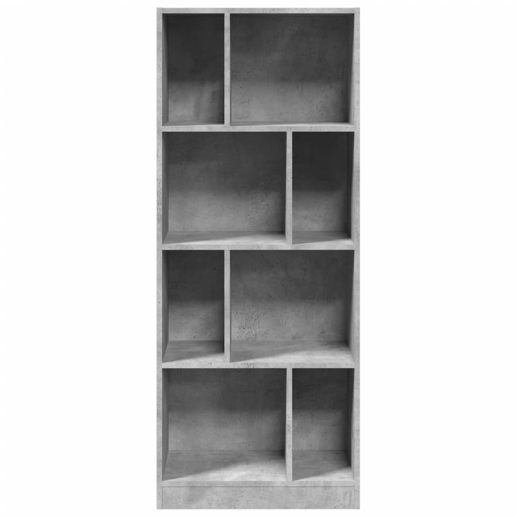 Bookshelf Concrete Grey 57x28.5x141 cm Wood Material