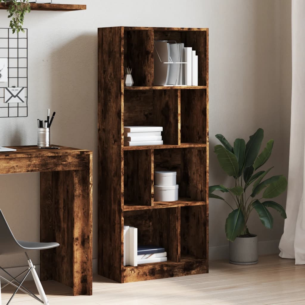 Bookshelf Smoked Oak 57x28.5x141 cm Wood Material