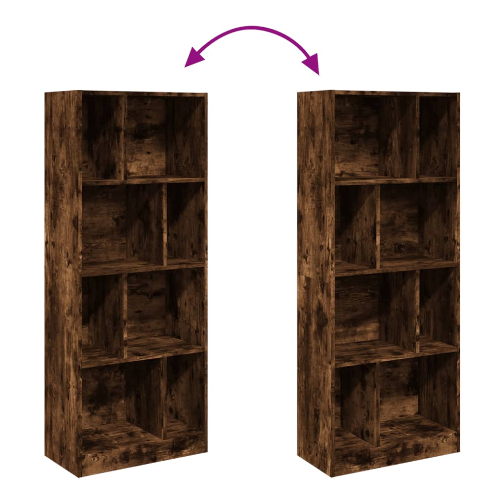 Bookshelf Smoked Oak 57x28.5x141 cm Wood Material