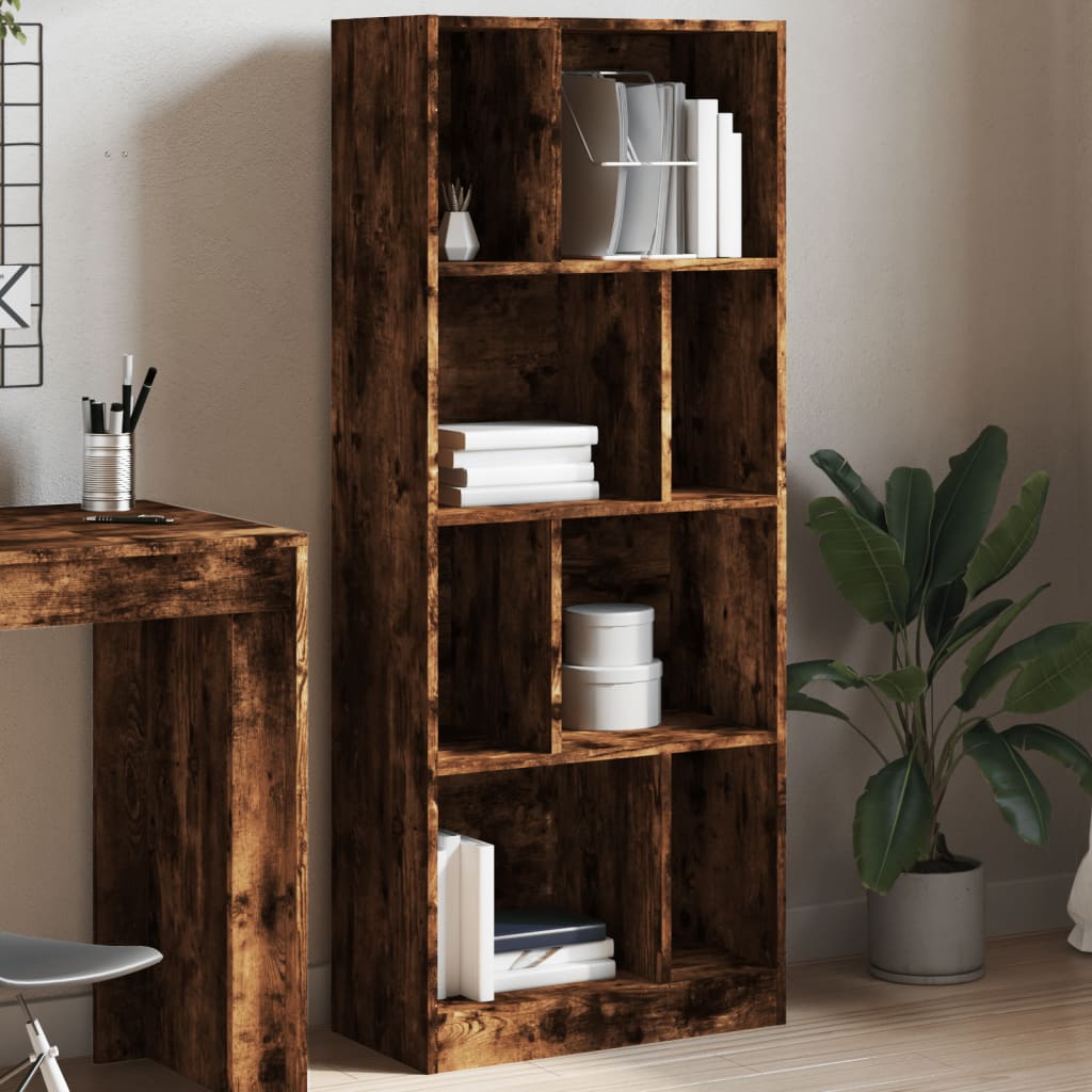 Bookshelf Smoked Oak 57x28.5x141 cm Wood Material