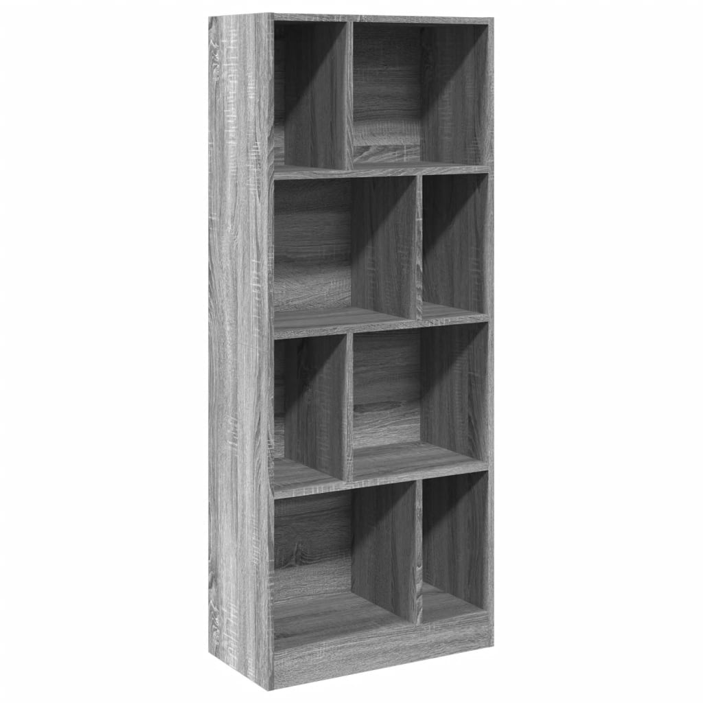 Bookshelf Gray Sonoma 57x28.5x141 cm Wood Material