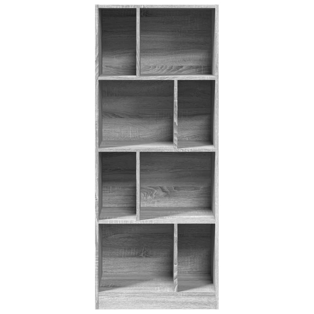 Bücherregal Grau Sonoma 57x28,5x141 cm Holzwerkstoff