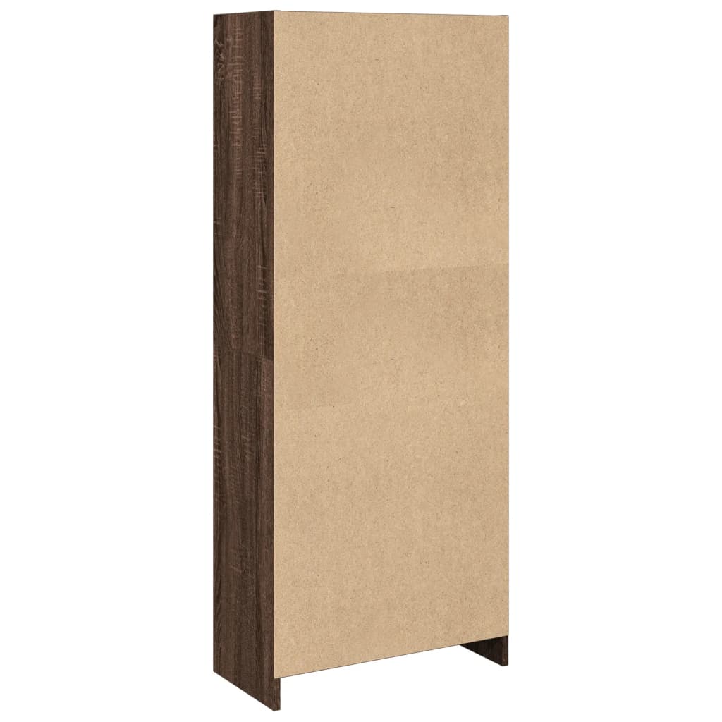 Bookshelf Brown Oak Look 57x28.5x141 cm Wood Material