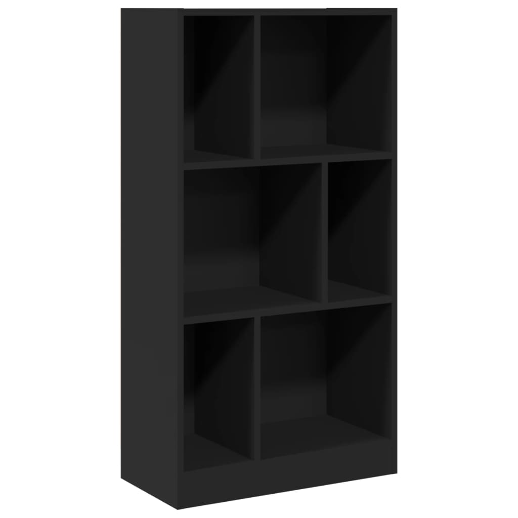 Bücherregal Schwarz 57x28,5x107,5 cm Holzwerkstoff