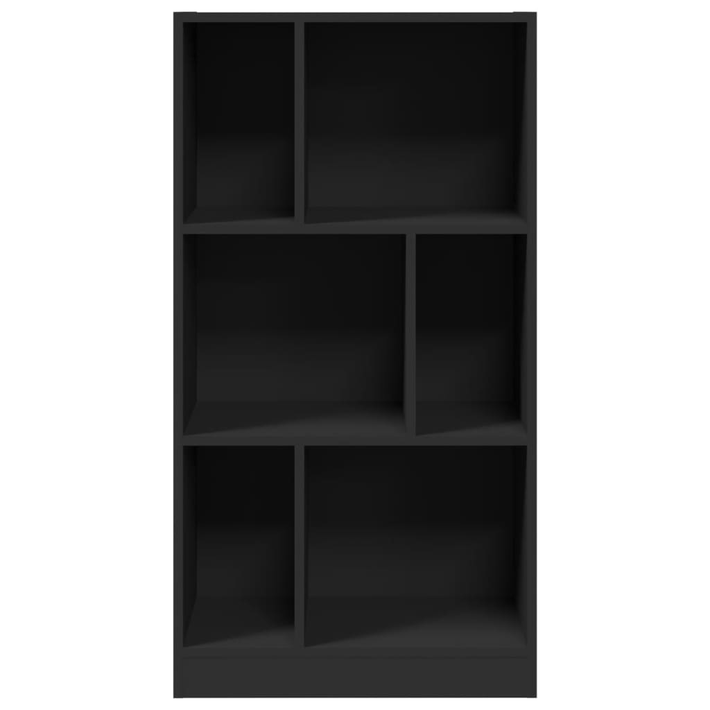 Bookshelf Black 57x28.5x107.5 cm Wood Material