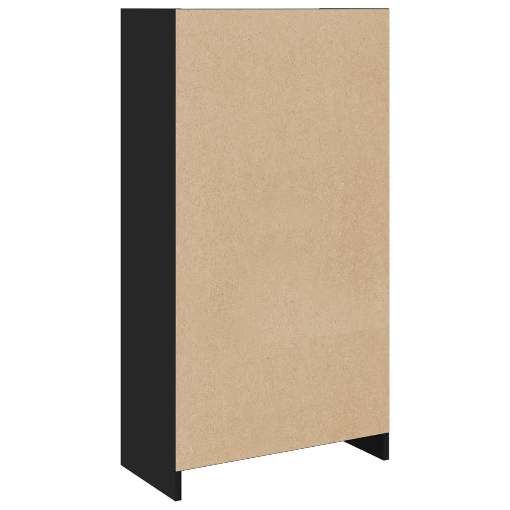 Bücherregal Schwarz 57x28,5x107,5 cm Holzwerkstoff