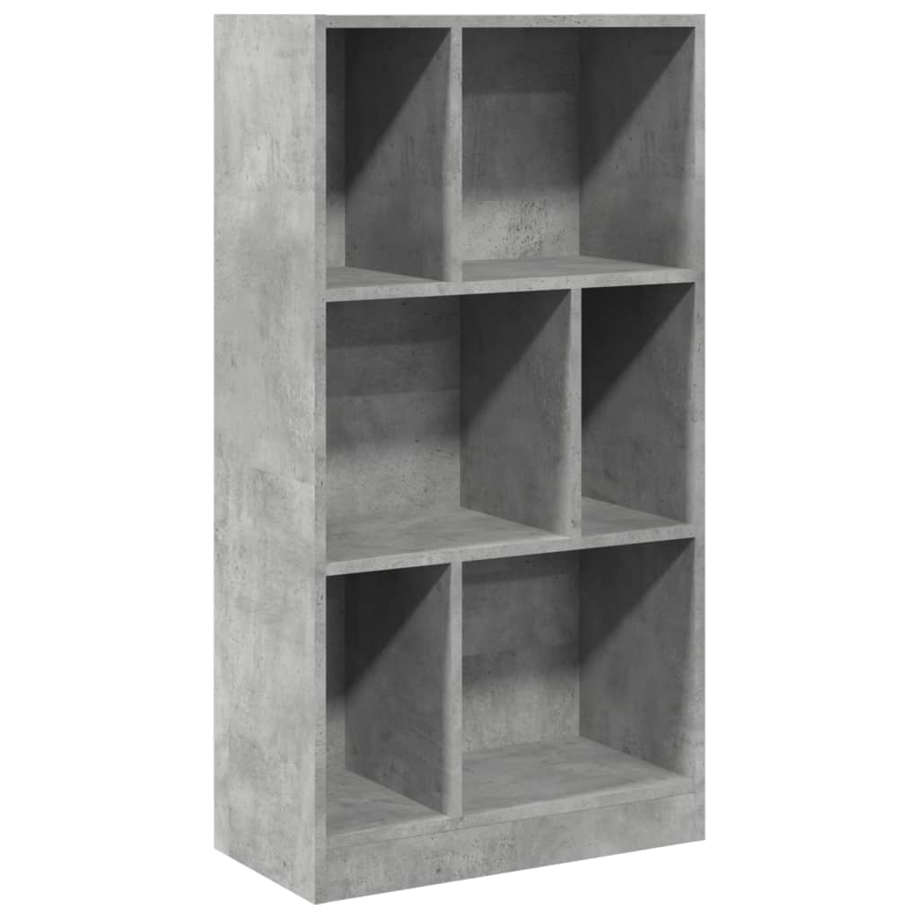 Bücherregal Betongrau 57x28,5x107,5 cm Holzwerkstoff