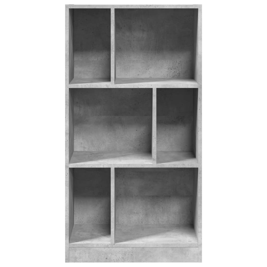 Bookshelf Concrete Grey 57x28.5x107.5 cm Wood Material