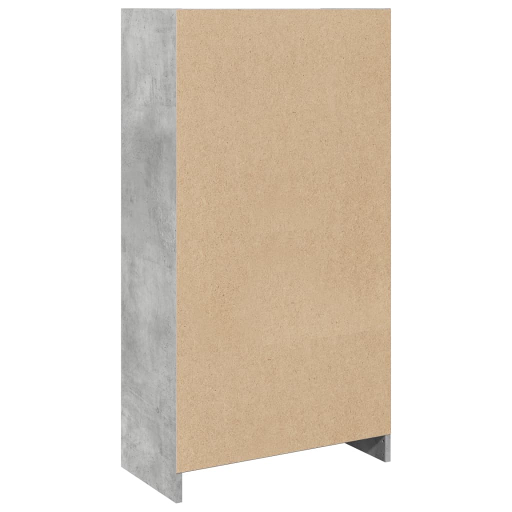 Bookshelf Concrete Grey 57x28.5x107.5 cm Wood Material