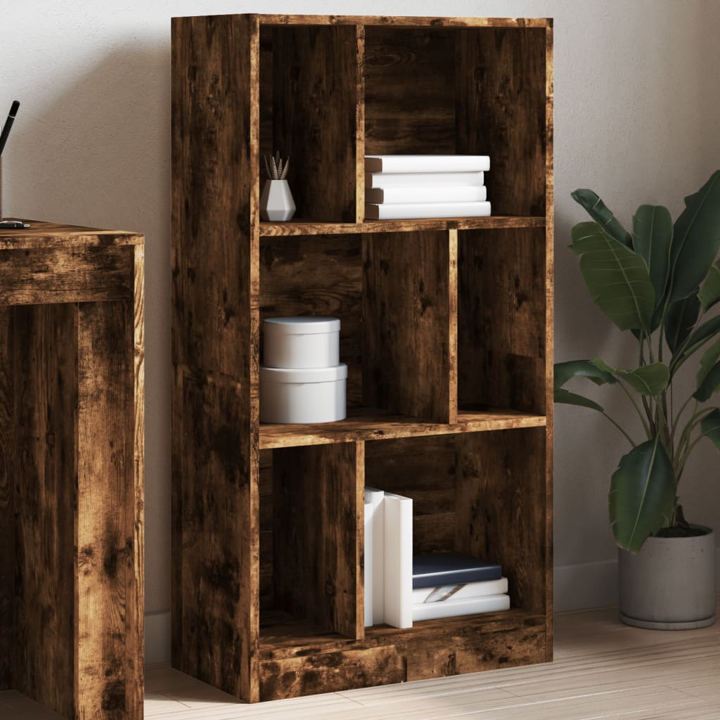 Bookshelf Smoked Oak 57x28.5x107.5 cm Wood Material