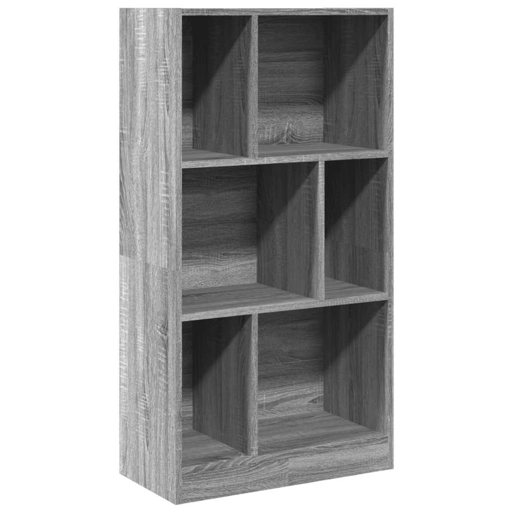 Bookshelf Gray Sonoma 57x28.5x107.5 cm Wood Material