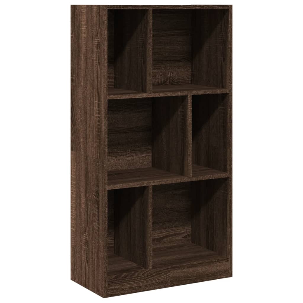 Bookshelf Brown Oak Look 57x28.5x107.5 cm Wood Material