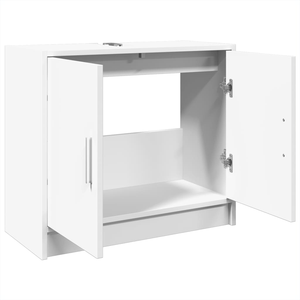 Washbasin Cabinet White 63x29x55 cm Wood Material