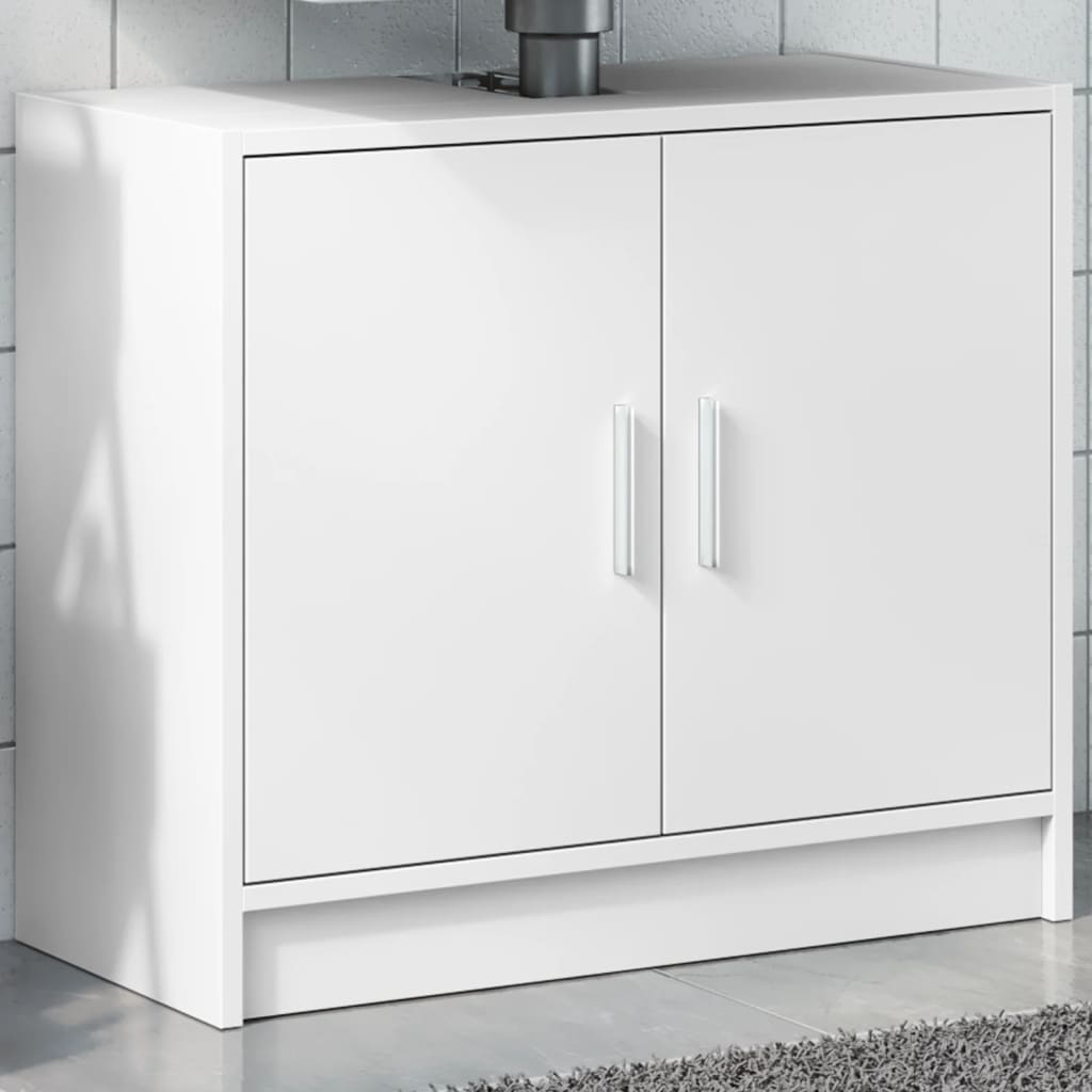 Washbasin Cabinet White 63x29x55 cm Wood Material