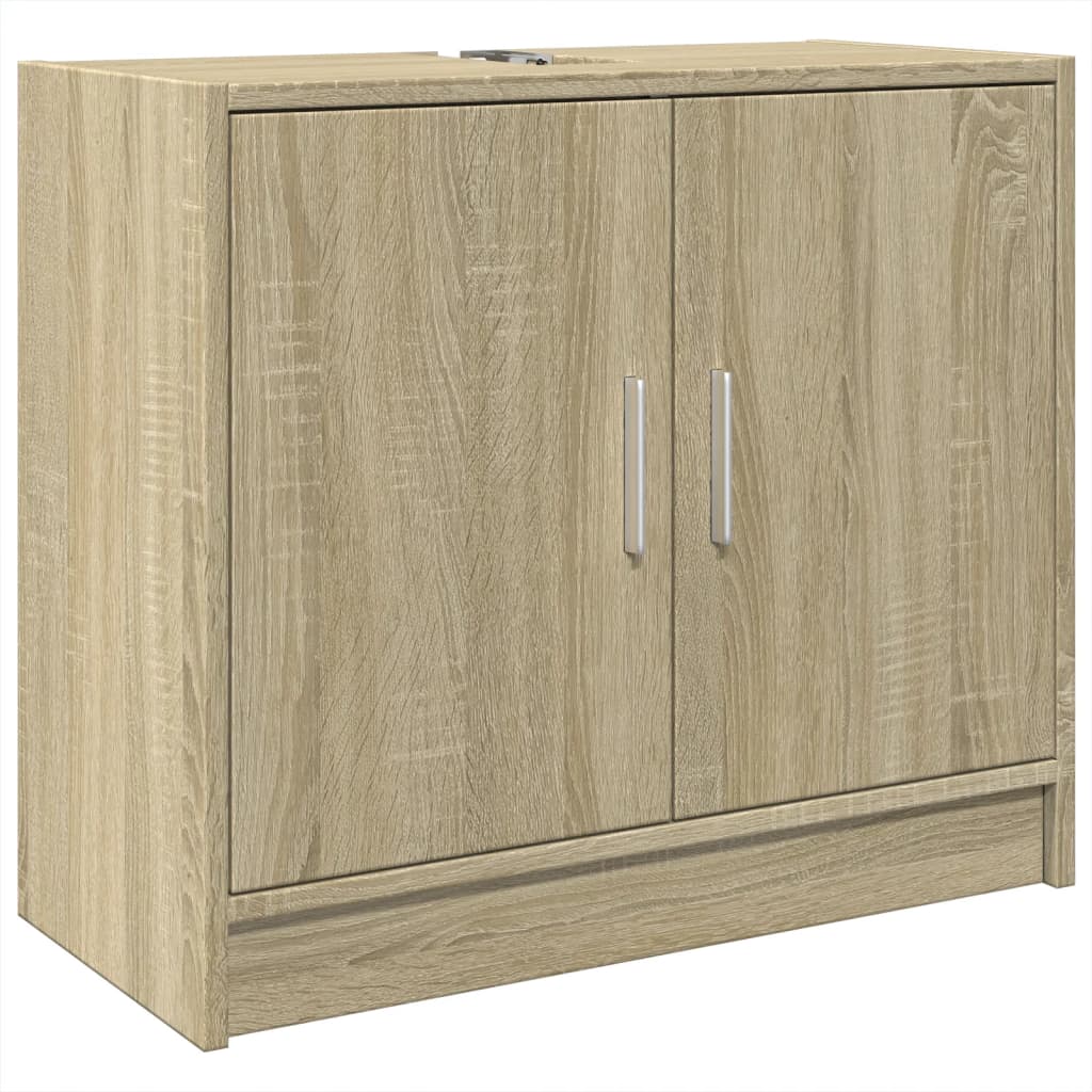 Washbasin base cabinet Sonoma oak 63x29x55 cm wood material