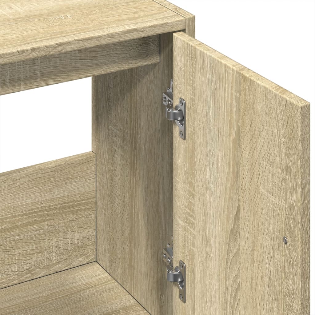 Washbasin base cabinet Sonoma oak 63x29x55 cm wood material