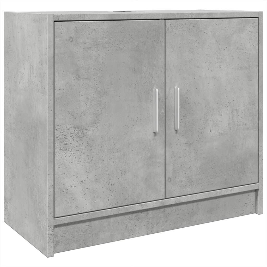 Washbasin base cabinet concrete grey 63x29x55 cm wood material