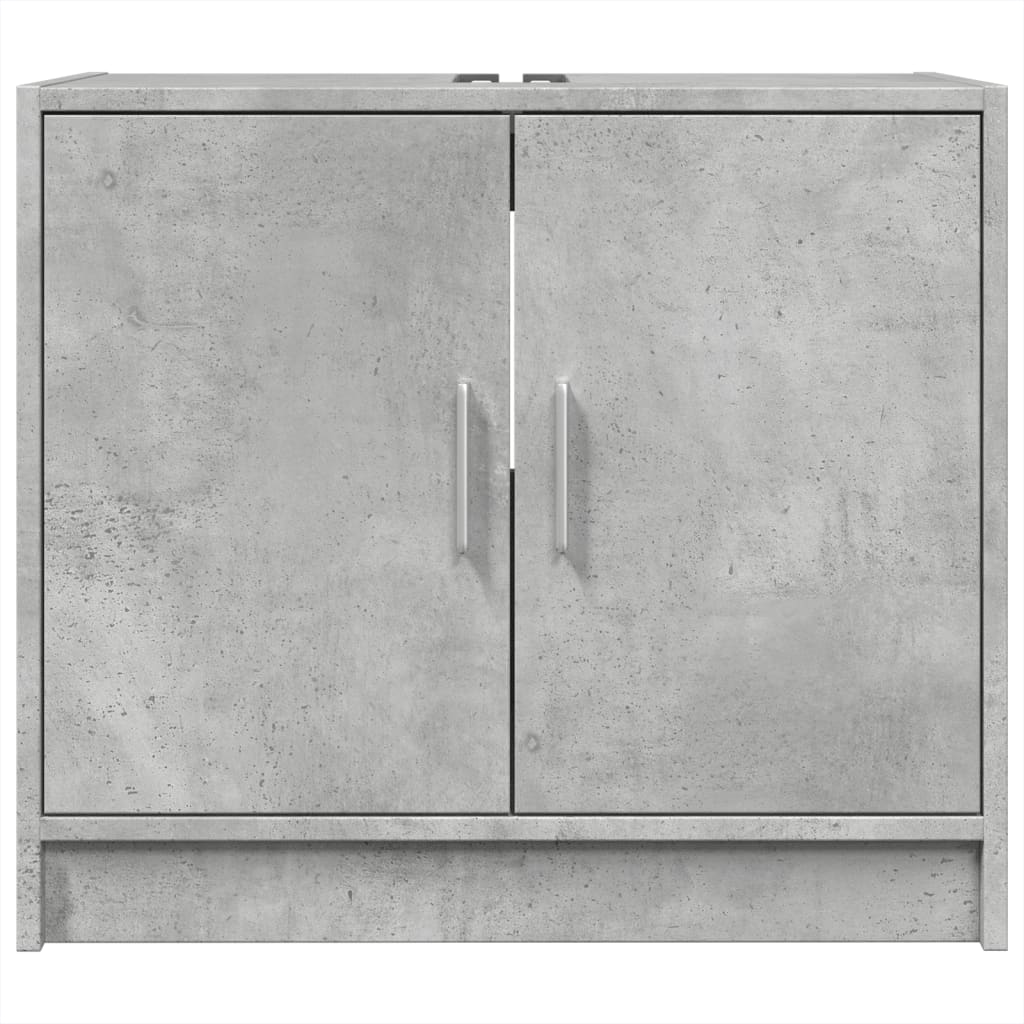 Washbasin base cabinet concrete grey 63x29x55 cm wood material