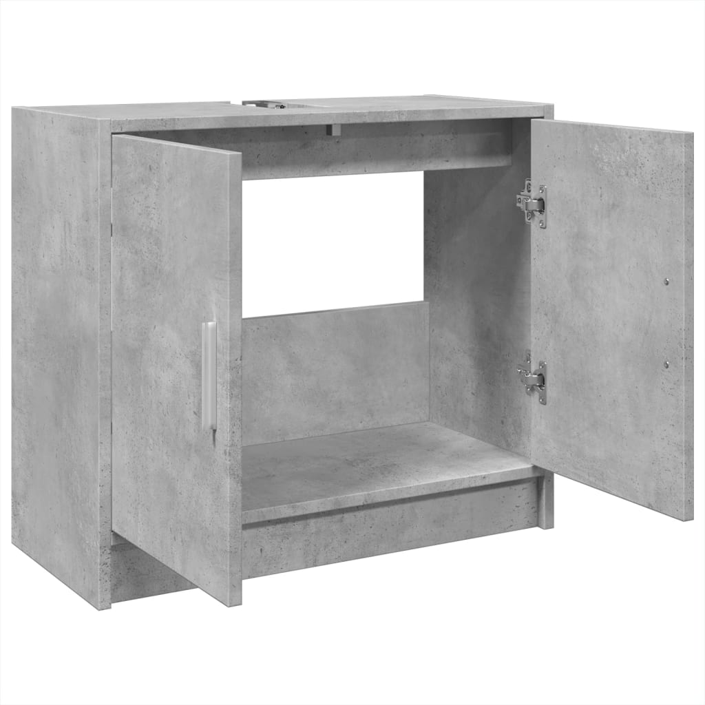 Washbasin base cabinet concrete grey 63x29x55 cm wood material