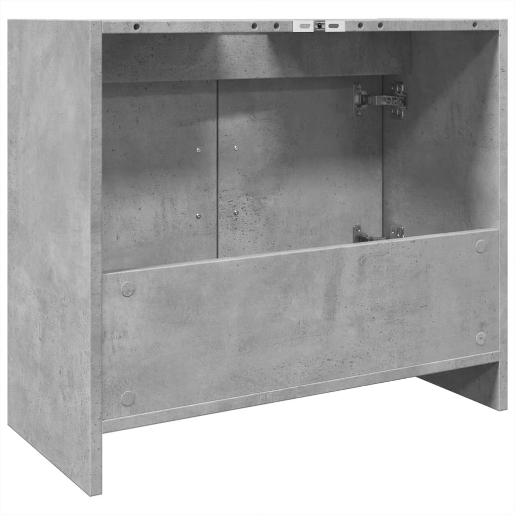 Washbasin base cabinet concrete grey 63x29x55 cm wood material