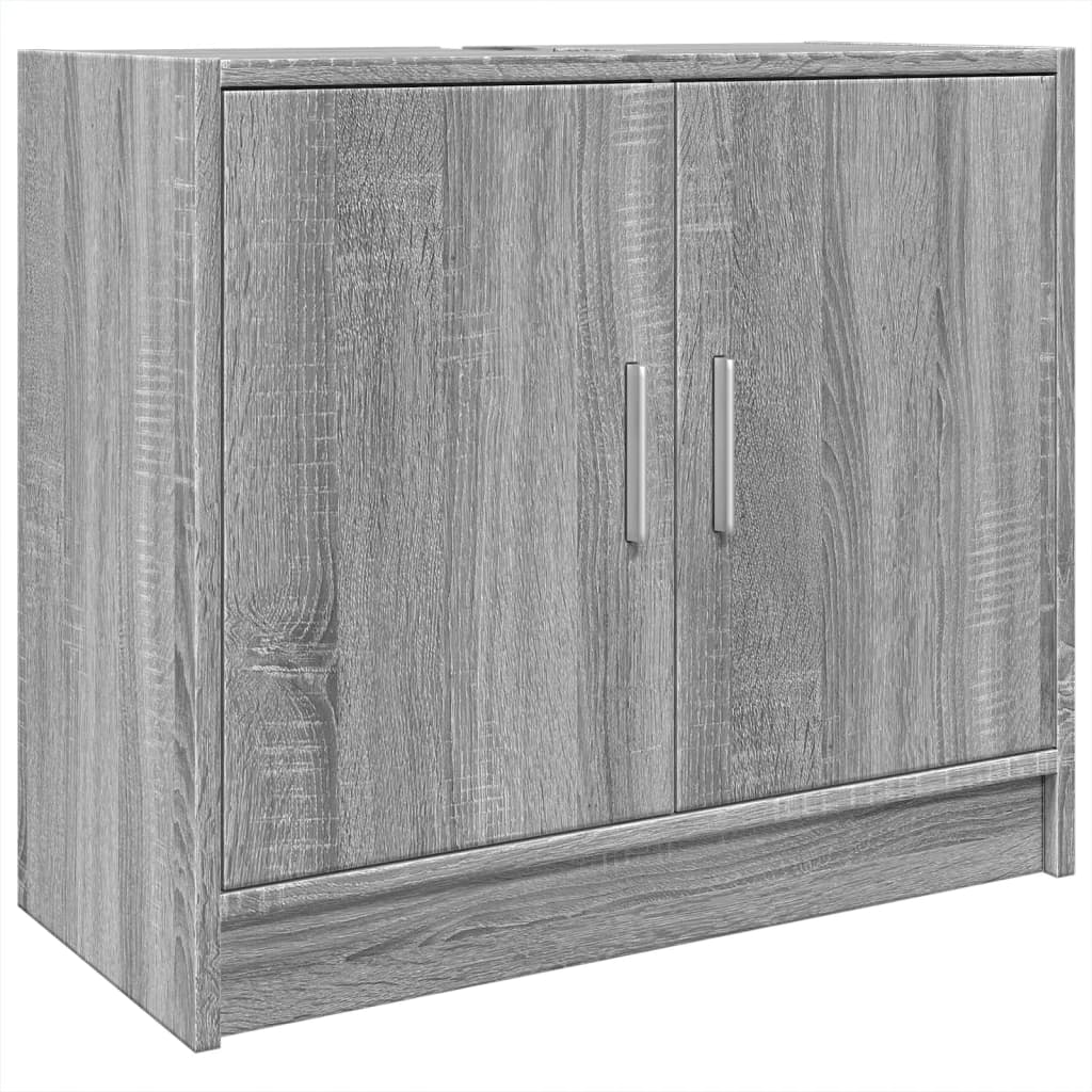 Washbasin Cabinet Grey Sonoma 63x29x55 cm Wood Material